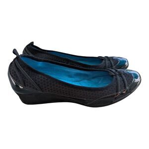 Adrienne Vittadini Sport Women’s Shoes Black Patent Leather Wedge Size 6 Comfort